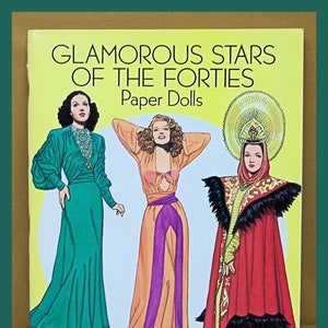 Paper Doll Books - Glamorous Stars of the Forties and Iconic Movie Costumes by Tom Tierney - Dover Publications