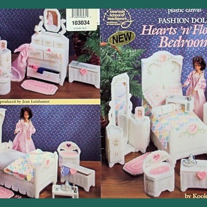 Plastic Canvasbarbie Dollbedroomfashion Dollbedroom Suitehouse of White  Birches 