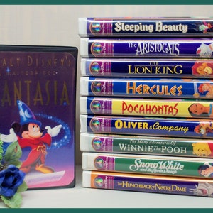 Ten [10] *MASTERPIECE* Series - Disney Animated VHS Movies