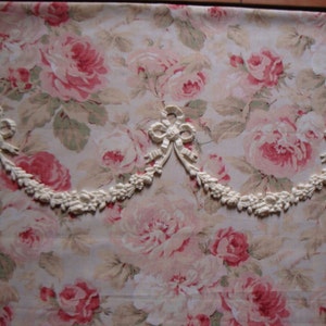 NEW! FLEXIBLE Bows Rose Floral Swag Drops Set 9" x 30 1/2" Surface Area Furniture Applique Architectural