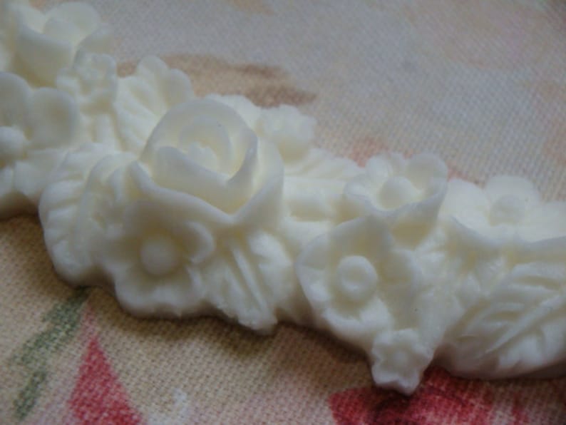 Rose Floral Bow Festoon Garland 3 x 15 14 Furniture Applique Architectural Onlay New