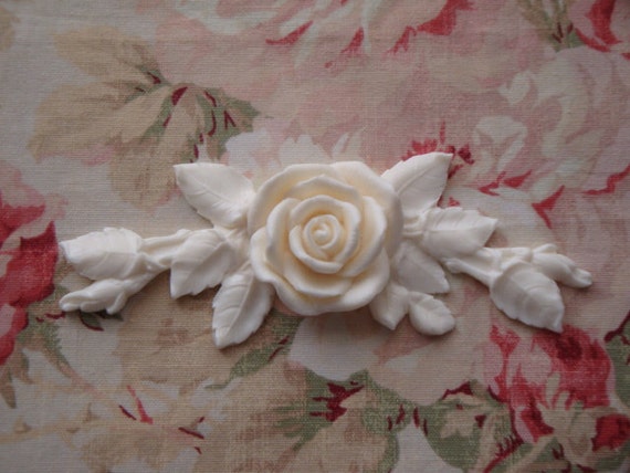 New Shabby And Chic Rose And Leaf Swag Center Furniture Etsy