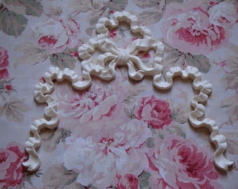 New! Huge Flexible FRENCH BOW RIBBON Architectural Pediment Furniture Applique Mount
