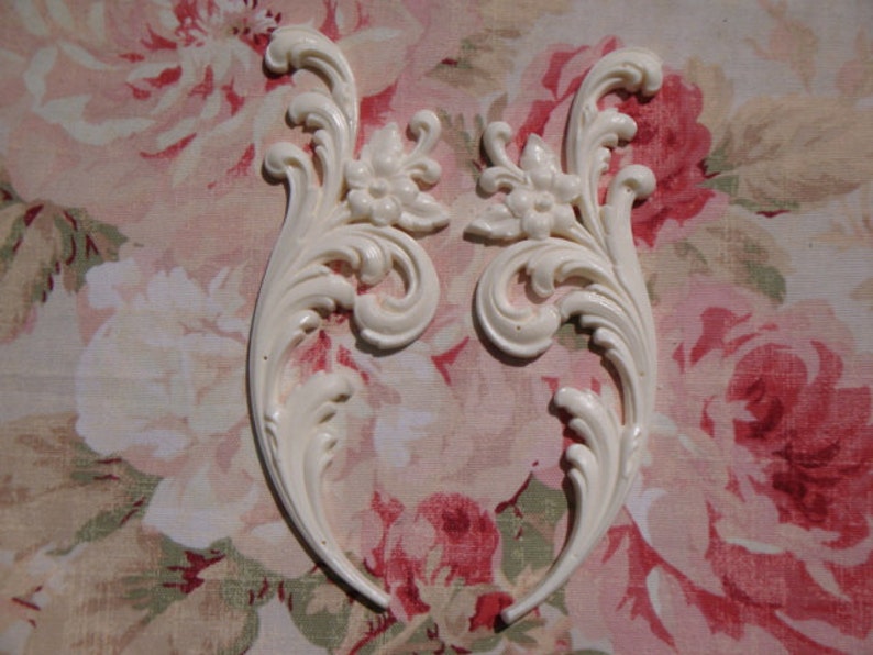 4 Pc Flexible Rose Leaf Corners Spandrels Furniture Appliques