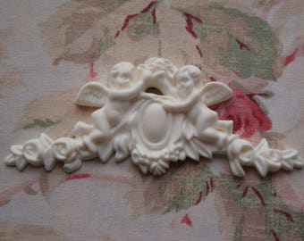 Shabby Chic Cherubs & Roses Center Furniture Applique Architectural Trim