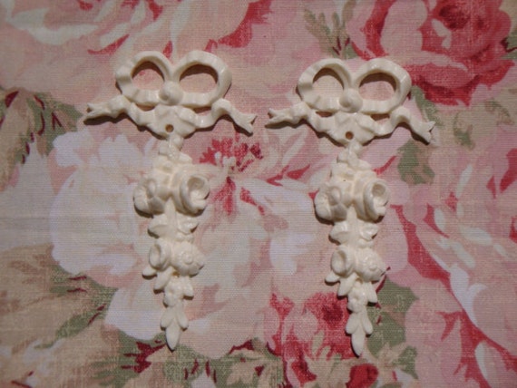 Shabby /& Chic /"FRENCH ROSE FLORAL/" Drop Furniture Applique Onlay