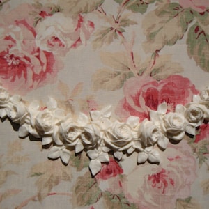 Shabby Chic Rosas Francesas Swag Guirnalda Lg Muebles Apliques Arquitectónicos