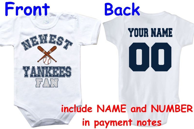 personalized yankees baby jersey