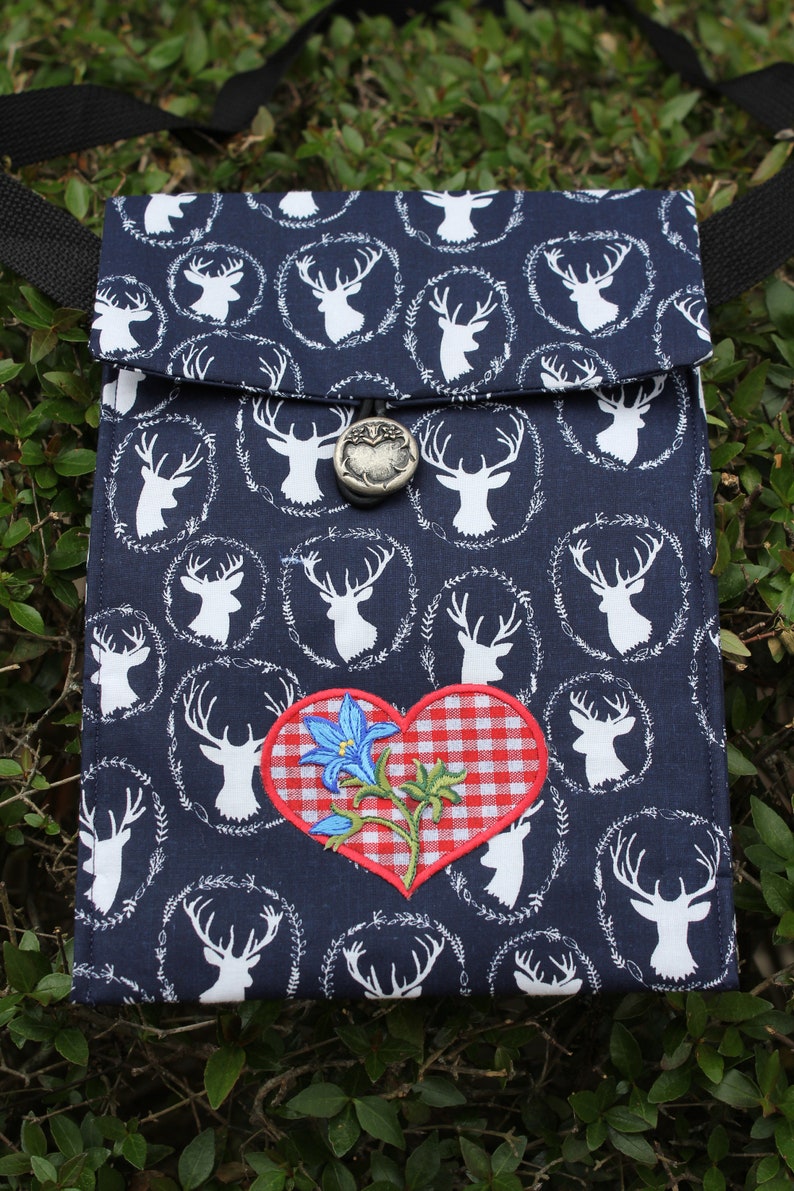 Dark Blue heart my Enzian purse image 1