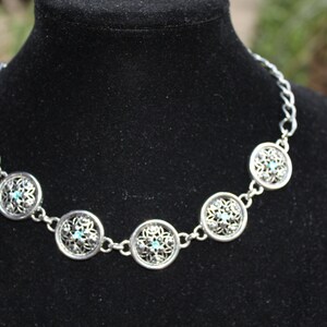Lacey and bold choker with crystals. image 2