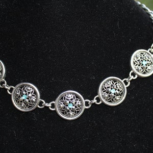 Lacey and bold choker with crystals. image 1