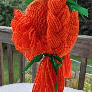 Ready to ship! Crochet Cabbage Patch Kid hat wig size 1-2 yr (18&quot;)