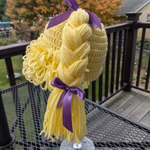 Ready to ship! Crochet Cabbage Patch Kid hat wig size 1-2 yr (18&quot;)