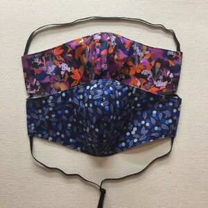 Adult Fabric Mask w/ Head Straps: Set of 2 Size Medium
