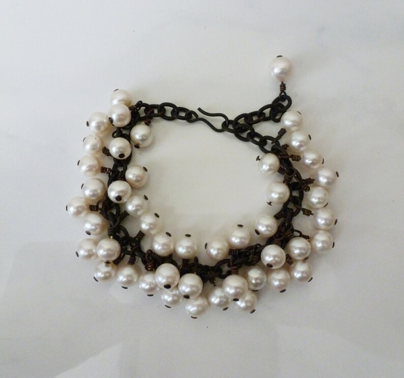 Pearl Cluster Bracelet image 1