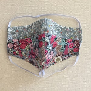 Adult Fabric Mask w/ Head Straps: Set of 2 Size Small