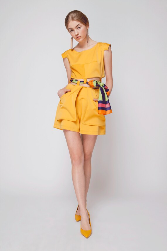 canary yellow jumpsuit