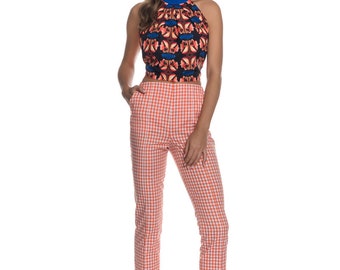 Summer Crop Top with Motif | Crepe Crop Top | Open back Crop Top | Halter  Top | Wrap Crop Top | Crop Top on Sale | Summer Crepe Top