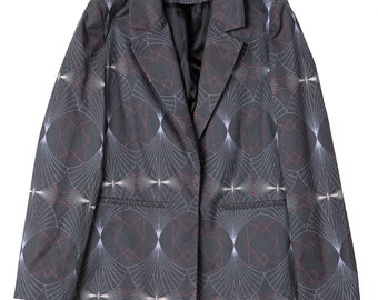 Ladies Classic Blazer, Women Cotton Jacket, Blazer with Long Sleeves, Two Piece Suit for Women, Blazer with Wide Lapels, Women Spring Jacket