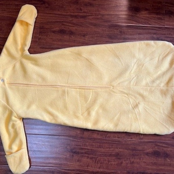 Up to 36" FLEECE sleep sack.  Safe, snuggly, with hand covers or knit cuffs, keeps baby warm and safe all night long.