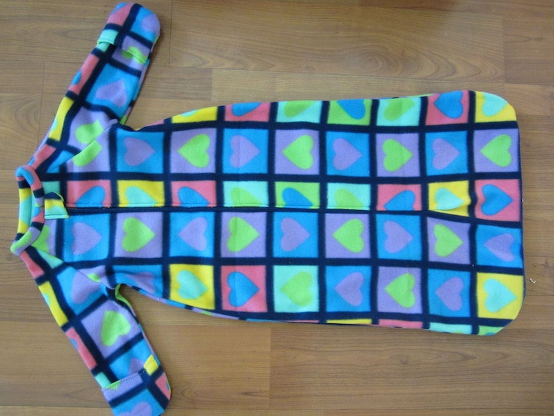 You choose length hand covers or knit cuffs. Up to 36 custom made sleep sack to fit your child