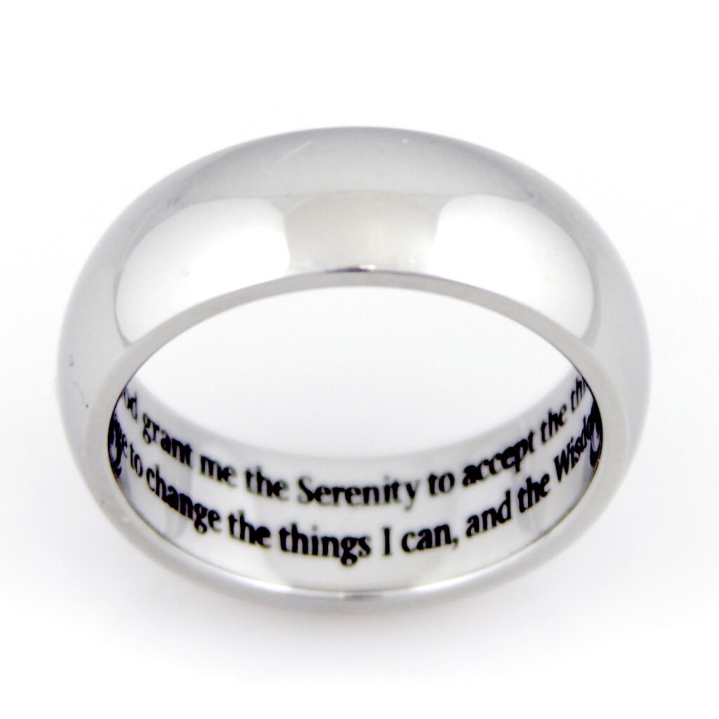 Serenity Prayer Ring Prayer Ring Wedding Bands. Wedding Etsy