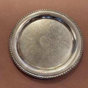 Leonard silver tray - Etsy España