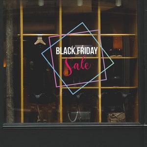 Geometric Black Friday Sale Retail Window Vinyl Sticker