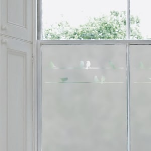 Adesivi Per Finestre Con Fiori E Farfalle - Vetrofanie Statiche Rosa - Doppia Vista