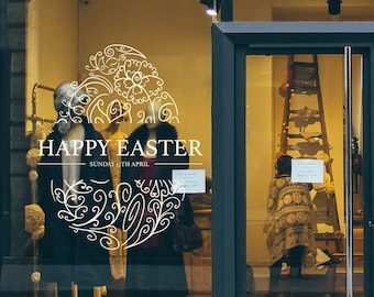 Easter Is Here Retail Window Vinyl