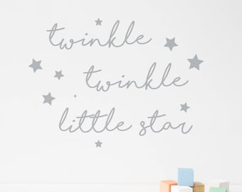 Twinkle Twinkle Little Star - Wall Sticker - Wall Sticker - wall quotes - home decor - Wall decals - quote - Nutmeg stickers