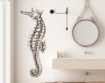 Vinilo decorativo de caballito de mar para pared