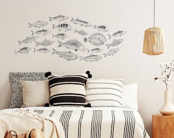 Swarm Of Fishes Wall Sticker