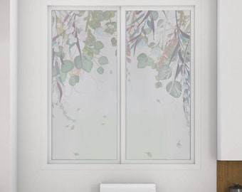 Bespoke Falling Leaves Frosted Window Film