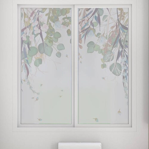Botanical Frosted Window Film. Alternative Nets or Blinds. Etsy