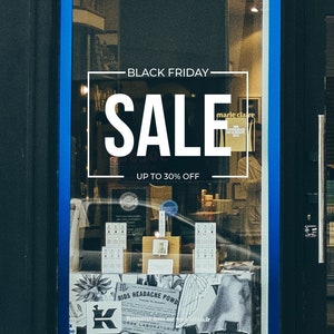 Black Friday Sale Classic Border Retail Window Vinyl Sticker & Graphic