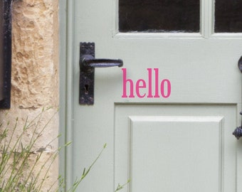 Hello and Goodbye front door sticker set