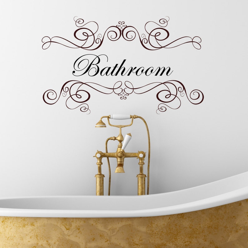 Bathroom Wall Quote Decals Wall Tattoo Wall Art Wall Etsy
