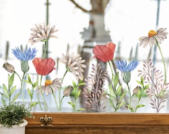 Spring Flowers Double Sided Window Sticker