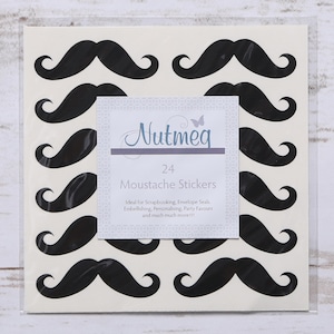 Pegatinas para manualidades con bigotes - Calcomanías - Sellos para letras - Etiquetas - Calcomanías de pared - Bigotes - Suministros para manualidades - Sellos para regalos - Guarda la fecha