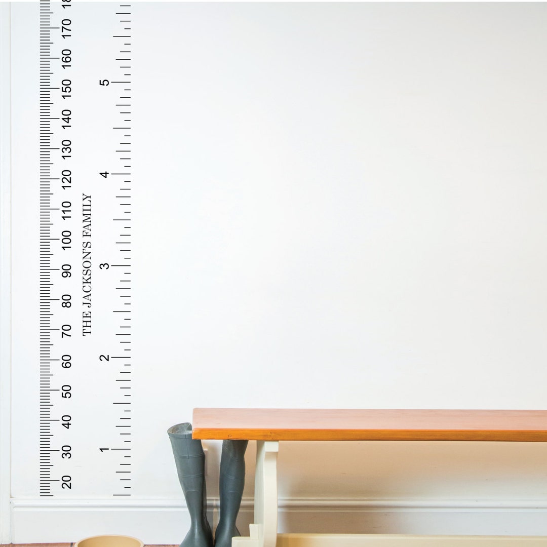 Personalised Ruler Wall Sticker Growth Chart Kids Height Chart - Etsy