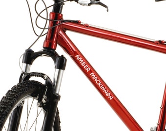Personalised Bicycle Name Stickers. Graphic Decals For Bikes