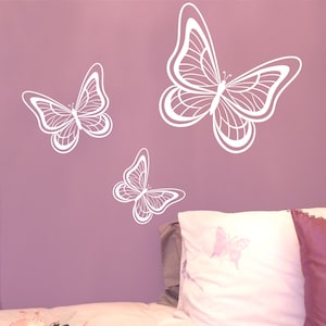 Butterfly Wall stickers Set of 3 - Decals - Wall Tattoo - Wall Art - Wall Quote - Home Decor - Wall Decor - Wall Decals - Butterflies