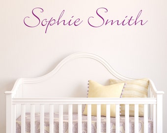 Gepersonaliseerde muursticker met scriptnaam - Decoratie kinderkamer