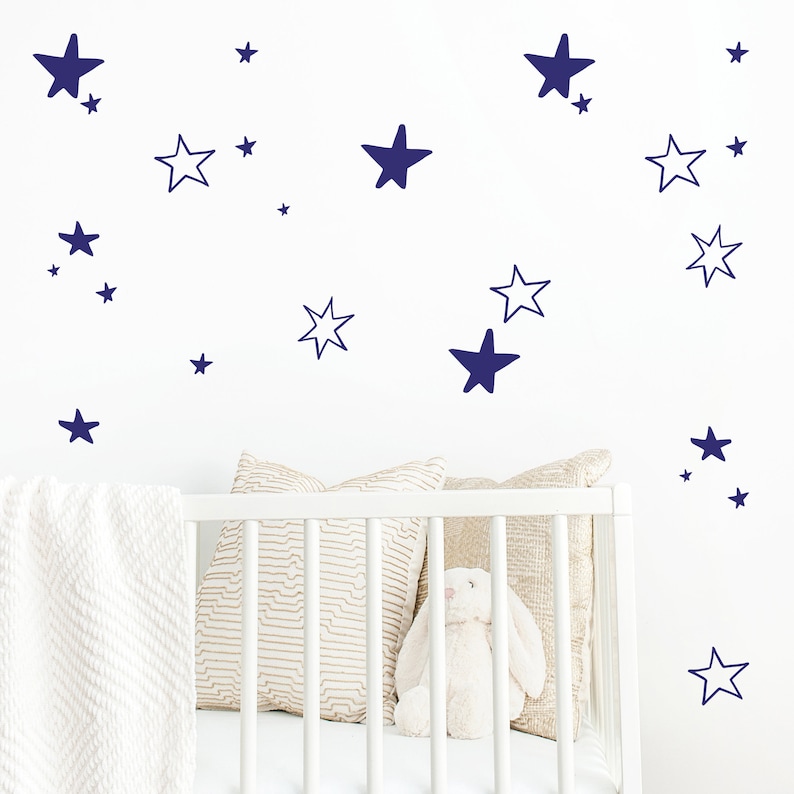Starry Stars Wall Stickers Wall Decals Wall Stickers Etsy