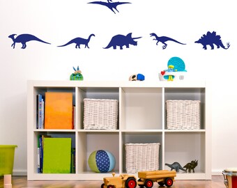 Väggklistermärken med dinosaurier - Barnrum - Barnkammardekor - Djurklistermärken - Heminredning - Presentpaket
