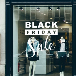 Black Friday Modern Sale Retail Shop Window Sticker Vinyl