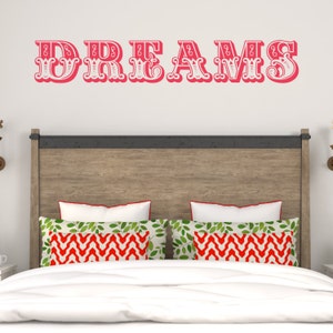 Dreams Wandaufkleber - Aufkleber - Wandtattoo - Wandkunst - Home Decor - Wanddeko - Wandtattoos - Wandtattoo - Träume - Träume - Schlafzimmer - Dekoration