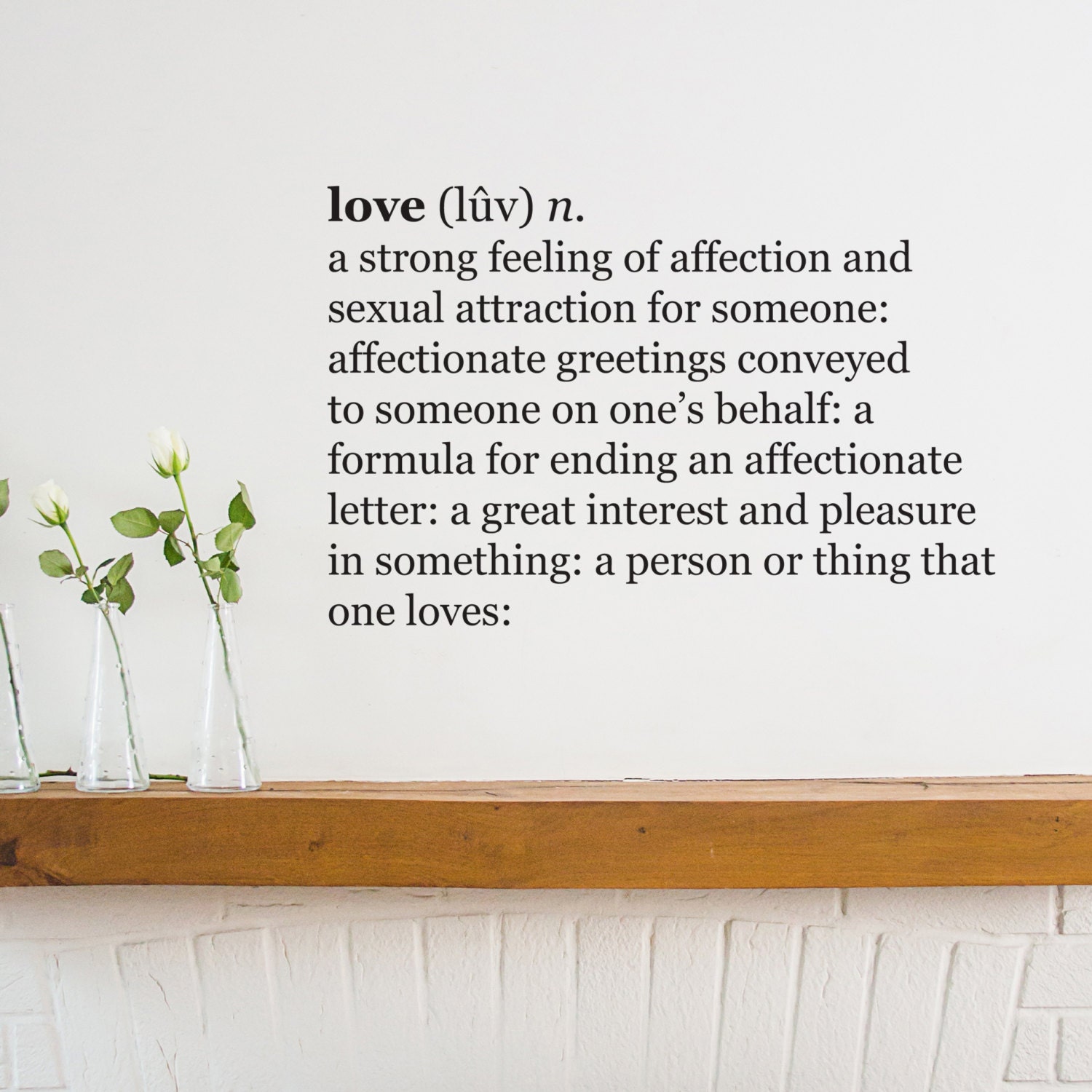 Love Dictionary Wall Quote Decals Wall Tattoo Wall Art Etsy