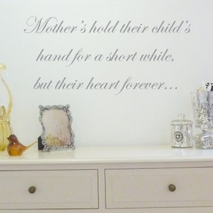 Wall Quote for Mothers - Decals - Wall Tattoo - Wall Art - Wall Quote - Home Decor - Wall Decor - Wall Decals - Mothers - Love